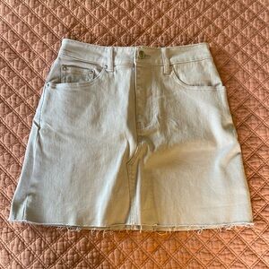 Grey Denim Mini Skirt